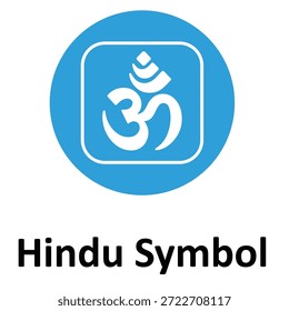 Hindu Symbol Vector icon which can easily modify or edit
