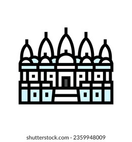 hindu temple god om color icon vector. hindu temple god om sign. isolated symbol illustration