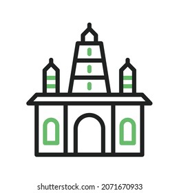 Hindu Temple Symbol Vektorbild. Kann auch für den Karneval verwendet werden. Geeignet für mobile Apps, Web-Apps und Printmedien.