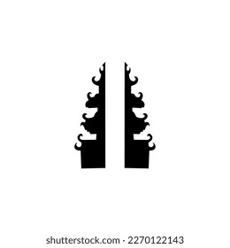 hindu temple illustration icon vector