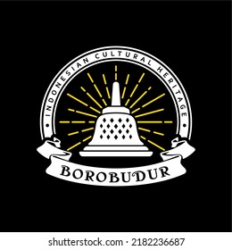 Hindu Temple Stupa With Light From Behind Simple Logo Design Vector