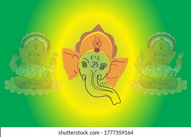 Hinduism Ganesha Vector Background Design
