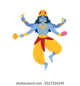 hinduism god vishnu avatar isolated