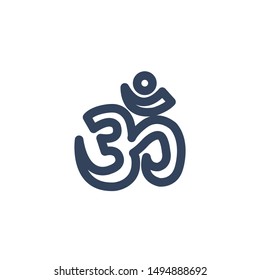 Hinduism icon , Om Logo, Religion Symbol .