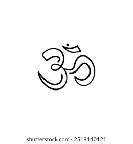 Hinduism Line Style Icon Design