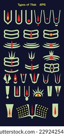 Hinduism logo and symbols vector illustrations