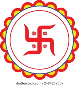 Hinduism om symbol design clean white background