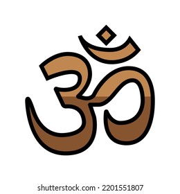 hinduism religion color icon vector. hinduism religion sign. isolated symbol illustration