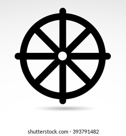Hinduism religion icon on white background. Vector art.