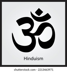 Archivo vector de iconos religiosos del hinduismo
