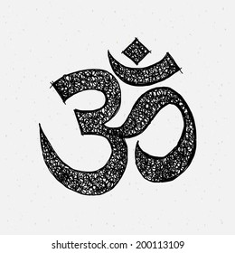 Hinduism symbol  drawing.