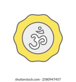 Hinduism Symbol icon vector stock illustration