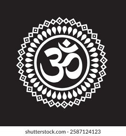 Hinduism symbolic icon vector design