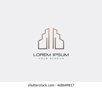Hinduism Temple Logo Vector Illustration