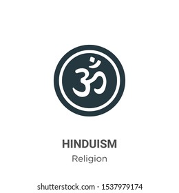 Hinduism vector icon on white background. Flat vector hinduism icon symbol sign from modern religion collection for mobile concept and web apps design.