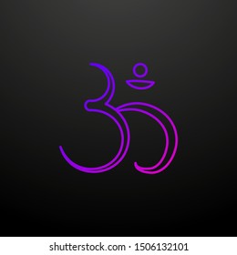 Hinduizm outline nolan icon. Elements of religion set. Simple icon for websites, web design, mobile app, info graphics