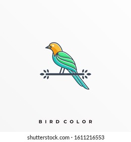 Hing Bird Illustration Vector Template. Suitable for Creative Industry, Multimedia, entertainment, Educations, Shop, and any related business