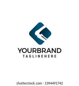 hinge bone logo design concept template vector