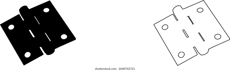 hinge, door hinge illustration vector outline