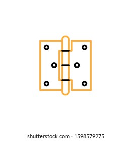 Hinge icon. Line and two colour design template