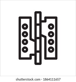 Hinge Icon Vector Logo Template Illustration