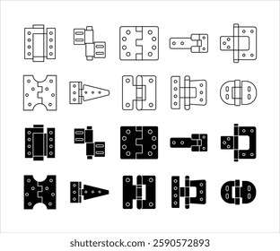 hinge icon vector set illustration