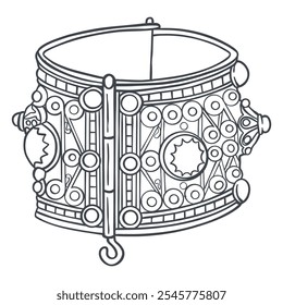 Pulseira dobrada - joias de berber argelino - Linha de saída