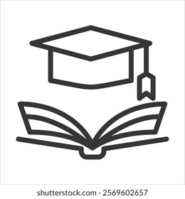 Hinger Education Outline Icon Vector Illustration