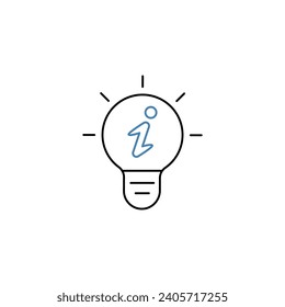 hint concept line icon. Simple element illustration. hint concept outline symbol design.