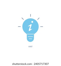 hint concept line icon. Simple element illustration. hint concept outline symbol design.