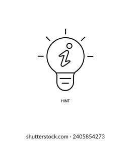icono de línea de concepto de sugerencia. Ilustración de elemento simple. diseño de símbolos de esquema de concepto de sugerencia.