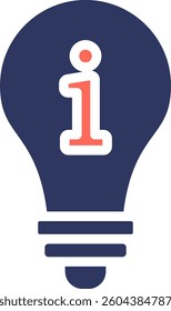 Hint Icon Glyph Color Vector Illustration