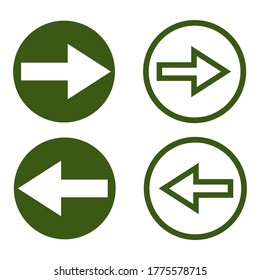 
hint icon left and right, arrows left and right in a flat style. icon vector. icon web