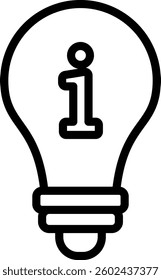 Hint Icon Line Vector Illustration