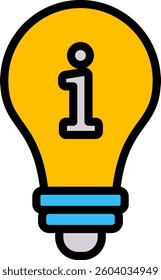 Hint Icon Lineal Color Vector Illustration