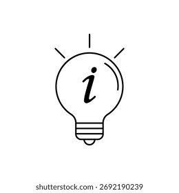 ícone de dica contorno editável traçado linha desenho eps