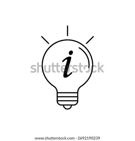 hint icon outline editable stroke line drawing eps