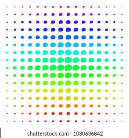 Hint icon spectrum halftone pattern. Vector hint pictograms arranged into halftone grid with vertical spectral gradient. Designed for backgrounds, covers and abstraction compositions.