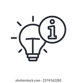 hint icon. vector.Editable stroke.linear style sign for use web design,logo.Symbol illustration.
