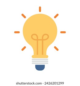 Hint light bulb icon. Vector.