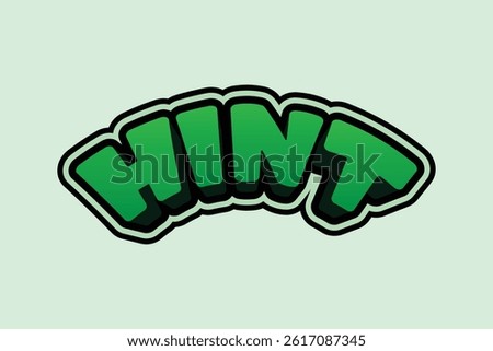 'hint' word text effect design'hint' word text effect design