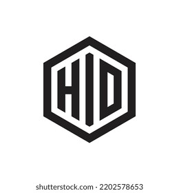 HIO or HID letter logo icon design template vector