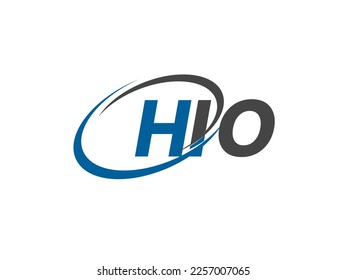 HIO letter creative modern elegant swoosh logo design