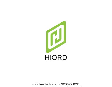 Hiord Abstract h letter modern minimalist lettermarks logo design