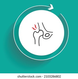 Hip Arthritis Treatment Recovery Icon