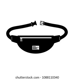 Hip bag Icon, vector illustration. Flat design