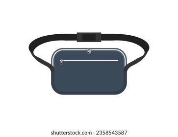 Bolsa de cadera. Ilustración plana simple.