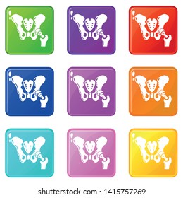 Hip bone icon. Simple illustration of hip bone vector icon for web.