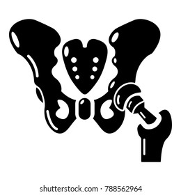 Hip bone icon. Simple illustration of hip bone vector icon for web.
