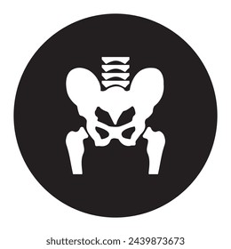 Hip Bone icon vector illustration logo design.
